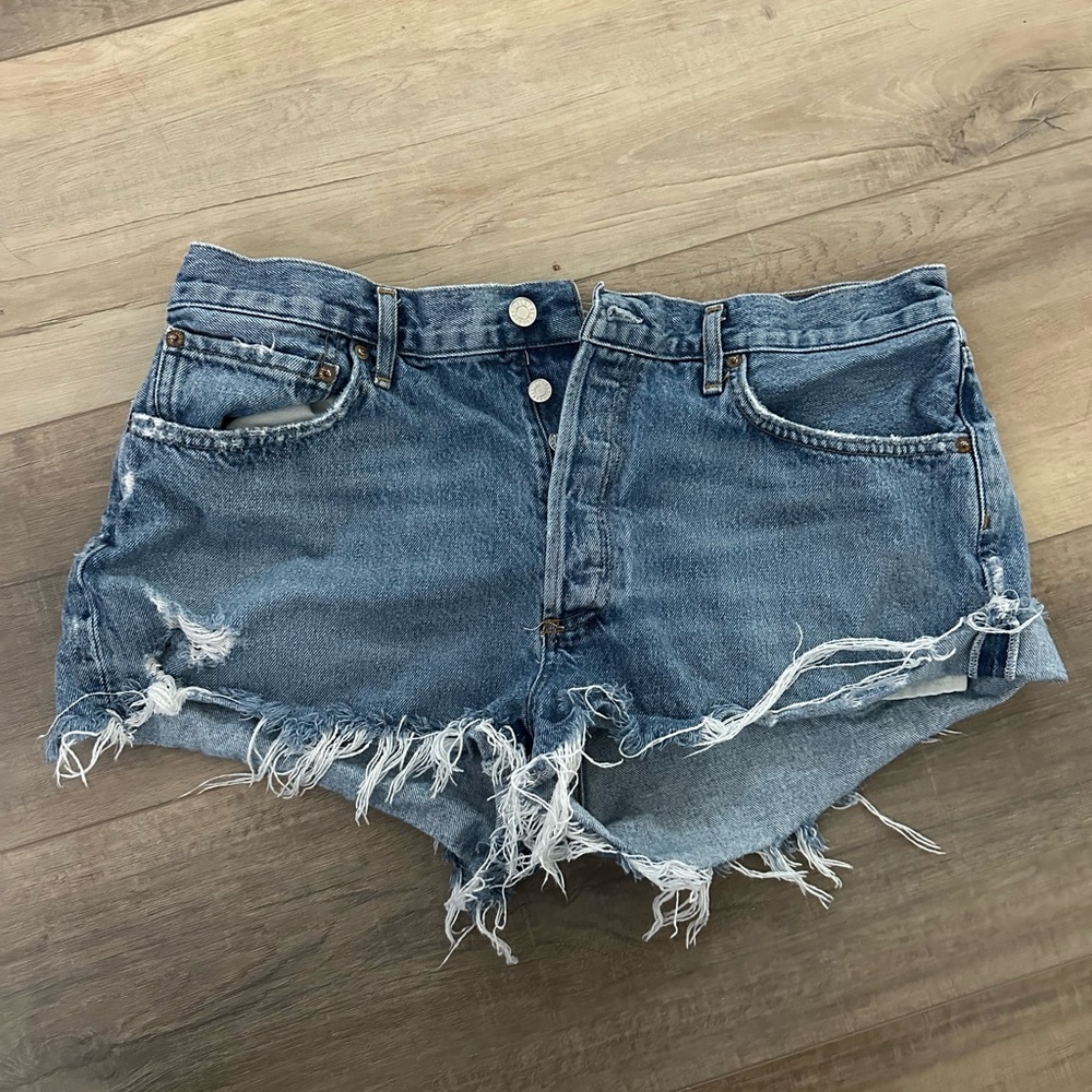 AGOLDE Women's Blue Jean Shorts